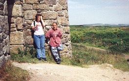 Tonia and I standing infront of the Ding Dong chimney